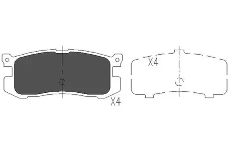 MAZDA гальмівні колодки задн. 626 87- KAVO PARTS KBP-4537