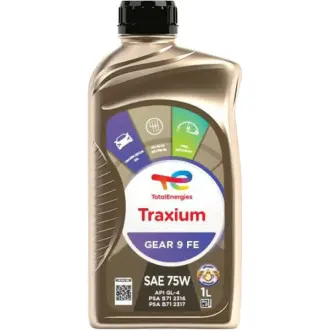 Трансмиссионное масло Traxium Gear 9 FE GL-4 75W синтетическое 1 л TOTAL 214244