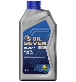 Моторное масло Seven Blue #7 CI-4/SL 10W-40 синтетическое 1 л S-OIL SBCI10401