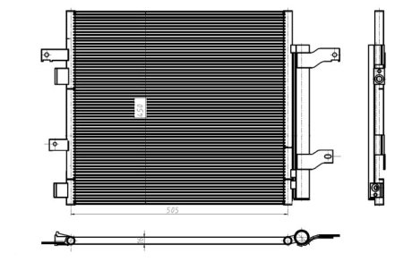 Радіатор кондиціонера NRF 350388