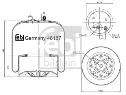 Подушка амортизуюча FEBI 46187