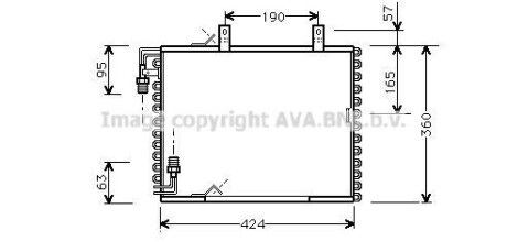 Радіатор кондиціонера COOLING AVA BW5147