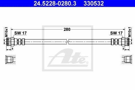 Гальмівний шланг ATE 24522802803