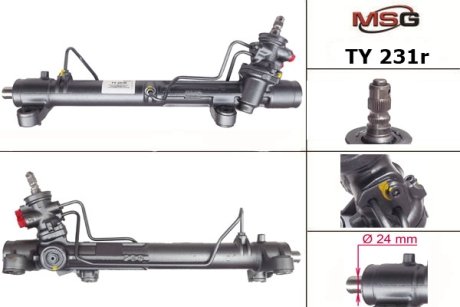 Рульова рейка з ГПК відновлена Toyota Corolla Verso 04-09, Toyota Corolla 02-07, Toyota Avensis 03-10 Rebuilding MSG TY231R