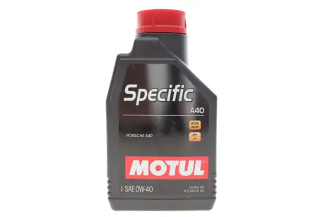 Олива 0W40 Specific A40 (1L) (Porsche A40) (ACEA A3/B3) (API SP) (112074) MOTUL 348301