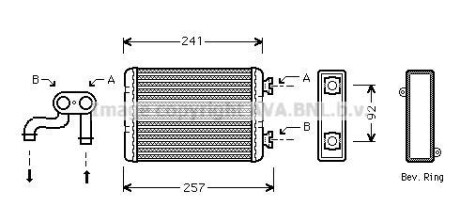 Радіатор пічки COOLING AVA BWA6257