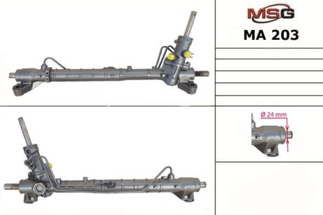 Рульова рейка з ГПК нова Mazda 5 05-10, Mazda 3 03-09 MSG MA203 (фото 1)