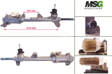 Рульова рейка з ЕПК Honda Accord CP/CS USA 07-13, Honda Accord CU/CW 08-15 Rebuilding MSG HO405.NLF0.R