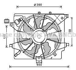 Вентилятор радіатора COOLING AVA HY7563