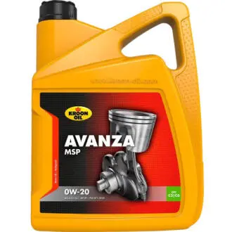 Моторное масло Avanza MSP 0W-20 синтетическое 5 л KROON OIL 37350