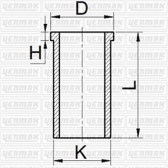 Гильза цилиндра (размер отв. 88.00/STD) DB W202/W210/W211 2.2CDI (OM 611) YENMAK 51-65606-000