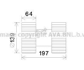 Вентилятор обігрівача салону BMW 3 (E46) (98-05), X3 (E83) (04-) AVA BW8480