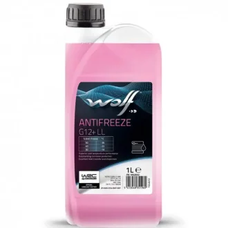 Антифриз концентрат Antifreeze G12+ LL розовый 1 л WOLF 1052652