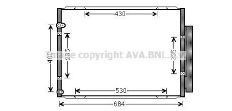 Радіатор кондиціонера COOLING AVA TO5574D