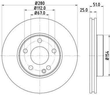 PRO HIGH CARBON DB диск гальм. передн. A176 15- PAGID HELLA 8DD 355 129-671