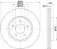 MAZDA диск гальмівний передн. Tribute 2.3 04- PAGID HELLA 8DD 355 116-261 (фото 1)