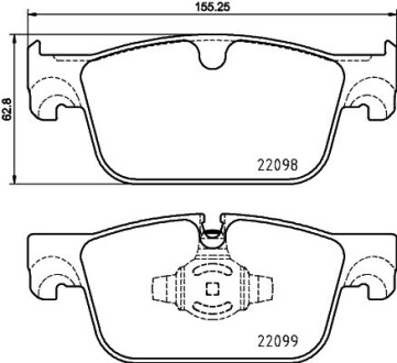 VOLVO гальмівні колодки передн. S60 20- PAGID HELLA 8DB 355 025-531