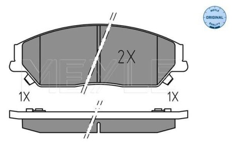 Колодки гальмівні TOYOTA P. CAMRY 2,4-3,5 06-11 MEYLE 0252561019 (фото 1)