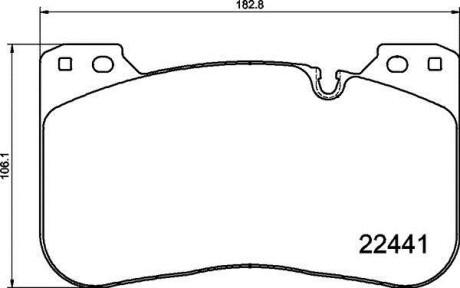 Гальмівні колодки, дискові BREMBO P 06 100 (фото 1)