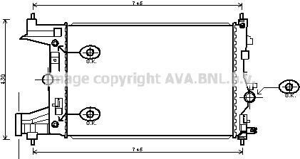 Радіатор охолодження CHEVROLET CRUZE (2009) 1.8 DVVT AVA OLA2545