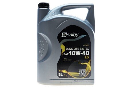 Олива 10W40 LONG LIFE SINTEX LS (5L) (MB 228.51/MB 228.31/ACEA E4/E6/E7/E9) SOLGY 504037