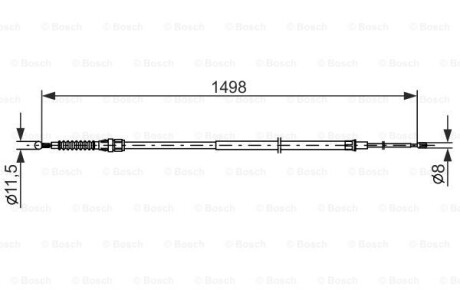 Трос ручного гальма 1 987 482 789 BOSCH 1987482789