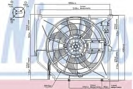 BMW Вентилятор радіатора 3 (E46) NISSENS 85649