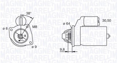 Стартер MAGNETI MARELLI 063101018010