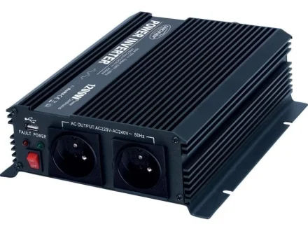 Перетворювач напруги з 12/230В + USB, 1200/2400Вт STUALARM DO STU351212