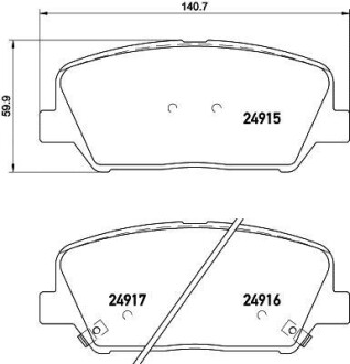 Колодки гальмівні дискові комплект; передн. PAGID HELLA 8DB355020591