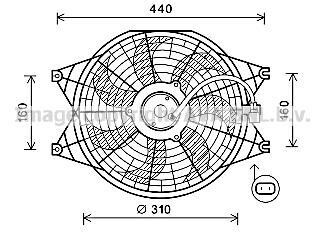 Вентилятор радіатора KIA SORENTO (2003) COOLING AVA KA7537