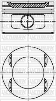 Поршень с кольцами і пальцем (размер отв. 86.00/STD) CITROEN Xsara/Xantia 2,0i FIAT Ulysse 2.0i 16V PEUGEOT 306/406/605 2.0i (XU 10 J 4 RZ) YENMAK 31-04499-000 (фото 1)