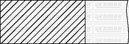 Комплект поршневих кілець (71,01/STD) (1,2/1,2/2,0) AUDI A1/A3 1.2TFSI, SKODA Fabia 1.2TSI, VW Golf/Polo/ Touran 1,2TSI YENMAK 91-09106-000 (фото 1)