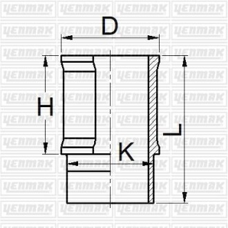 Робоча втулка циліндра CITROEN 1.4 (размер отв. 75 / STD)(205 GR-405-309-306) YENMAK 51-05873-000 (фото 1)