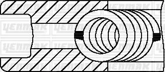 Кільця поршневі Ford Connect 1.8TDCI 02- (82.50mm/STD) (2.5-2-3) YENMAK 91-09964-000