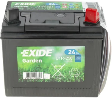 Акумуляторна батарея 24Ah/250A (197x132x186/+L) (Garden) EXIDE U1L-250