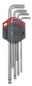 Набор ключей Г-образных HEX с удлиненным шариком, 9 шт., RED STRIPE WURTH 575243100
