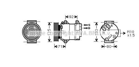 Компресор кондиціонера NISSAN/RENAULT COOLING AVA RTAK441