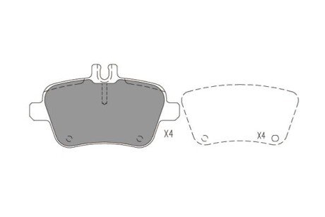 Колодки гальмівні (задні) MB A-class (W176)/B-class (W246)/GLA-class (X156) 11- KAVO PARTS KBP-6619