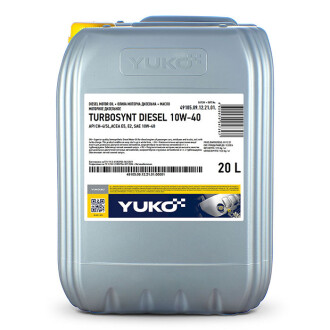 Олива моторна напівсинт. TURBOSYNT DIESEL 10W-40, API CH-4/SL (каністра 17,5кг/20л) YUKO 4820070247367