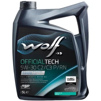 Моторное масло Officialtech C2/C3 P/RN 5W-30 синтетическое 5 л WOLF 1052550