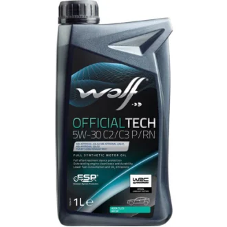 Моторное масло Officialtech C2/C3 P/RN 5W-30 синтетическое 1 л WOLF 1052548