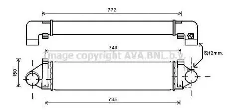 FORD Інтеркулер Mondeo IV, S-Max 2.5 06-, LANDROVER Discovery Sport, Freelander II, Range Rover Evoque AVA FDA4481