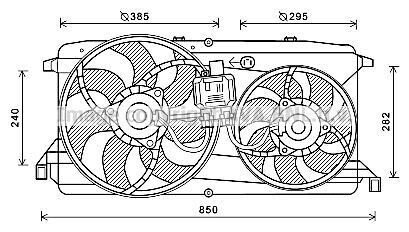 FORD Вентилятор радіатора TRANSIT 2.2 06- AVA FD7579