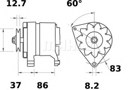 Генератор MAHLE MAHLE\KNECHT MG110 (фото 1)