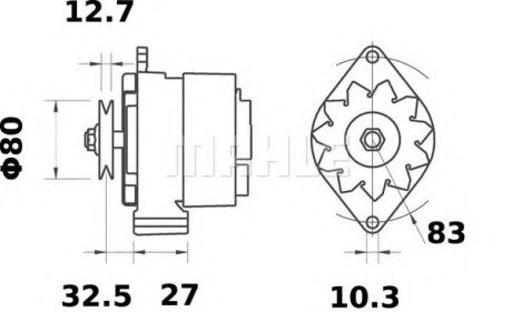 Генератор MAHLE MAHLE\KNECHT MG272 (фото 1)