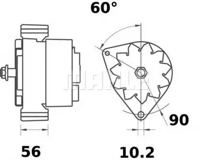 Генератор MAHLE MAHLE\KNECHT MG165