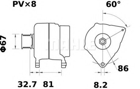 Генератор MAHLE MAHLE\KNECHT MG404