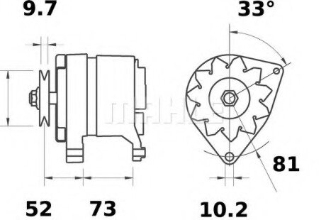 Генератор MAHLE MAHLE\KNECHT MG535 (фото 1)