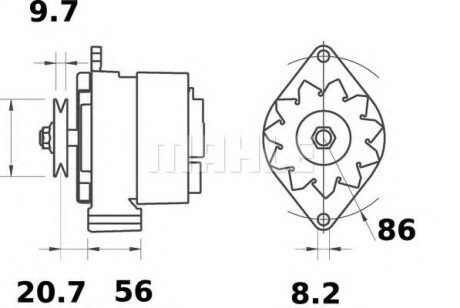 Генератор MAHLE MAHLE\KNECHT MG396